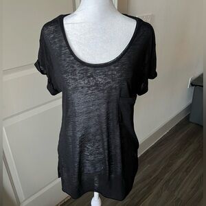 Rag & Bone Black Relaxed Short Sleeve Tee